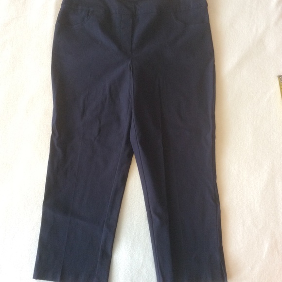 3 for $20  Cropped Pull On Navy Pants - Picture 1 of 11